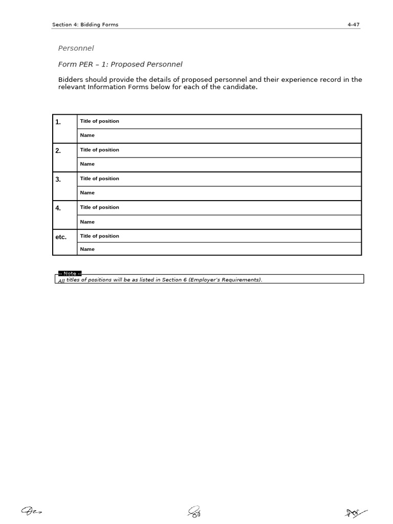 Form 1 and 2 PER | PDF