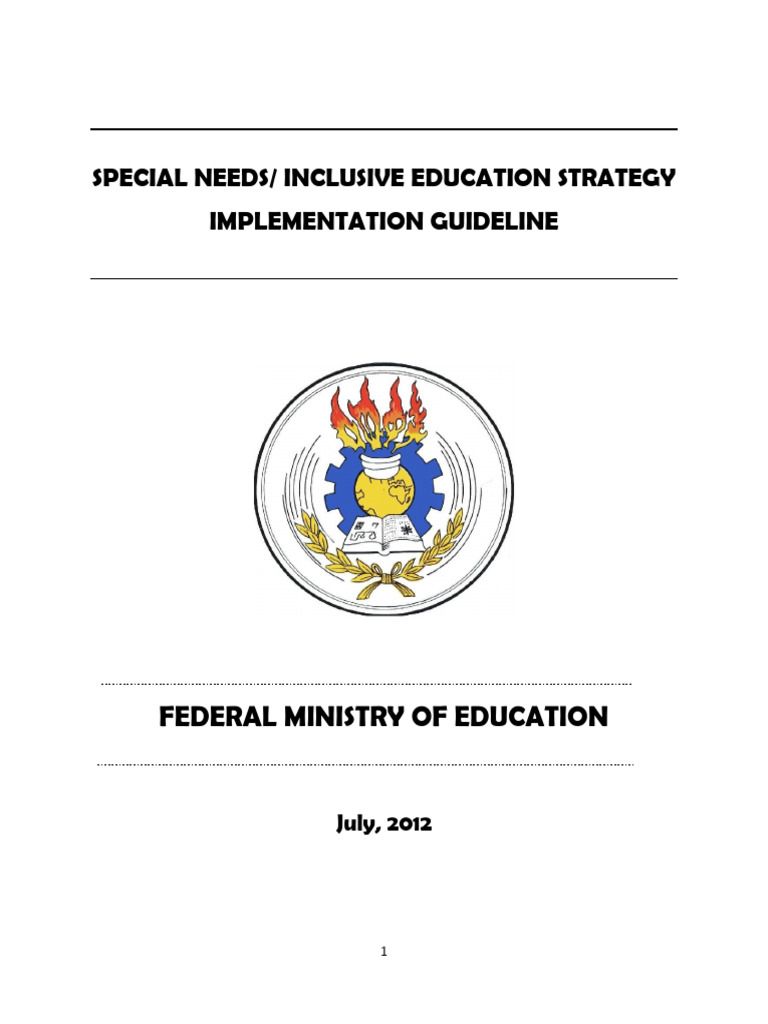 Special Needs - Inclusive Education Strategy Implementation Guideline ...