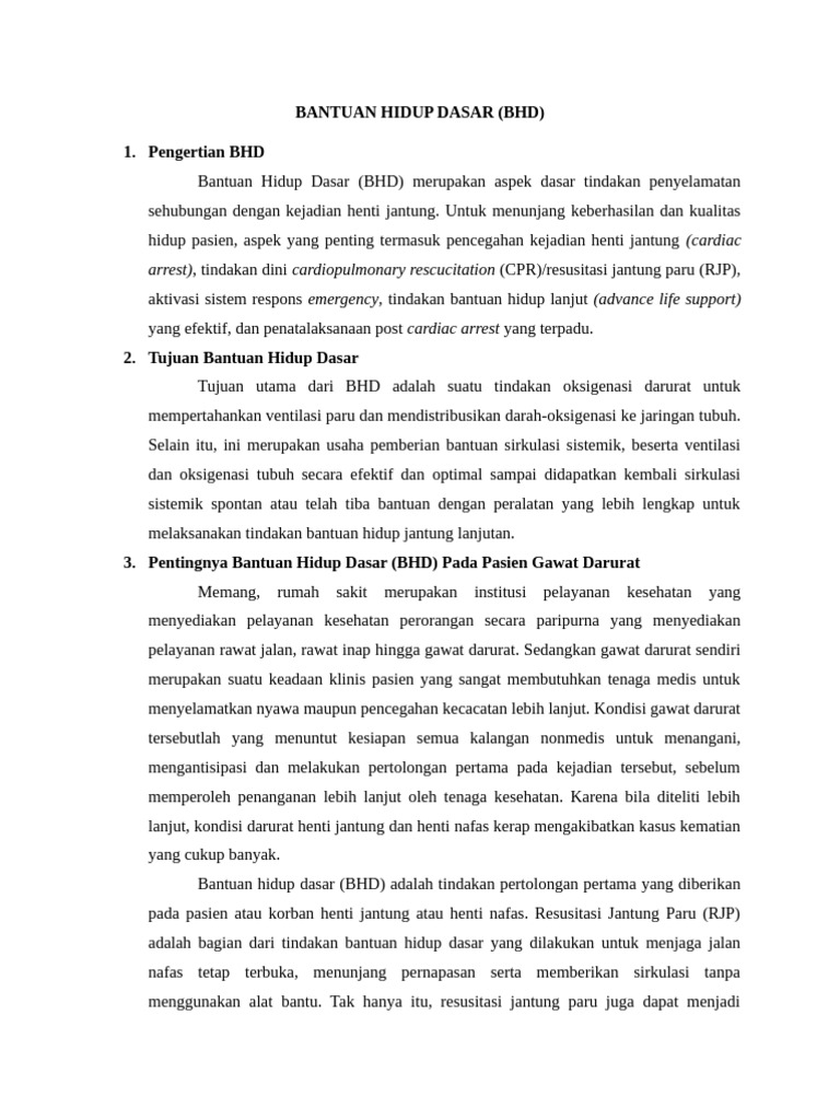 BHD Dan P3K | PDF