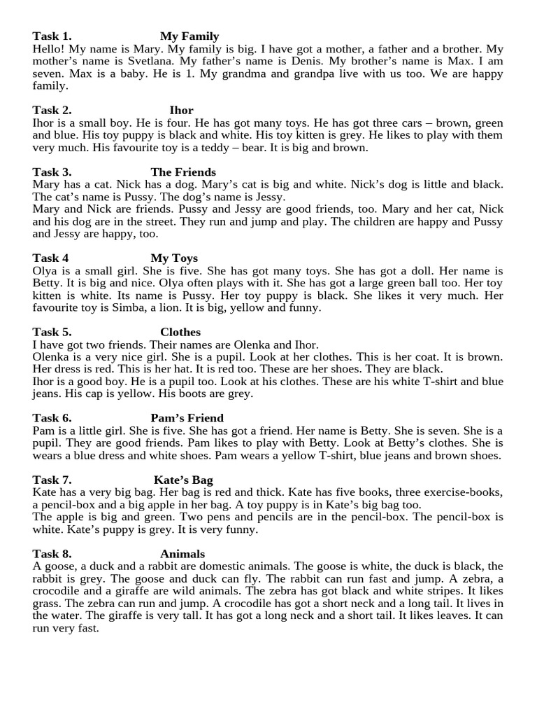 Texts For Reading | PDF