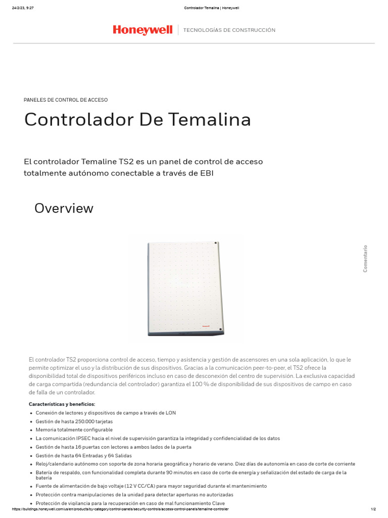 Controlador Temalina - Honeywell | PDF