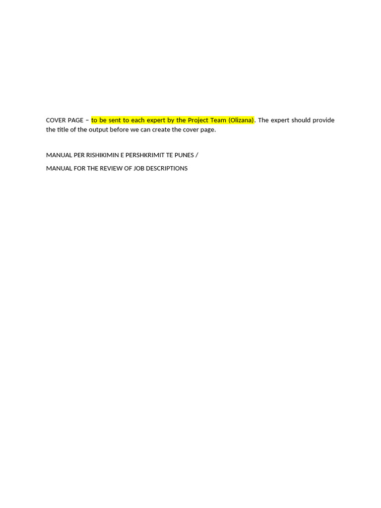 I.5.D - Manual For Job Description - Final | PDF