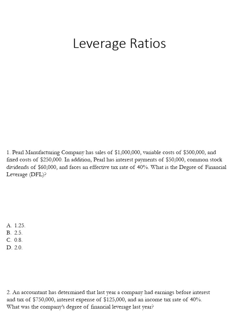 Leverage Ratio - 2 | PDF