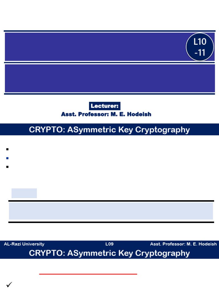 Cryp - L10-11 | PDF