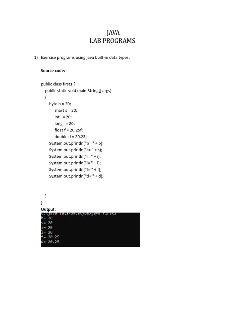JAVALABPROGRAMS-506lab | PDF