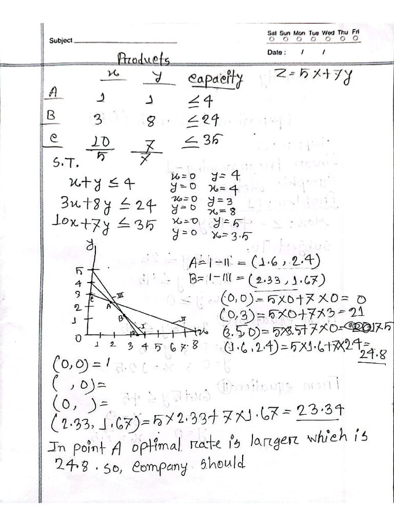 Linear Equation HandNote | PDF