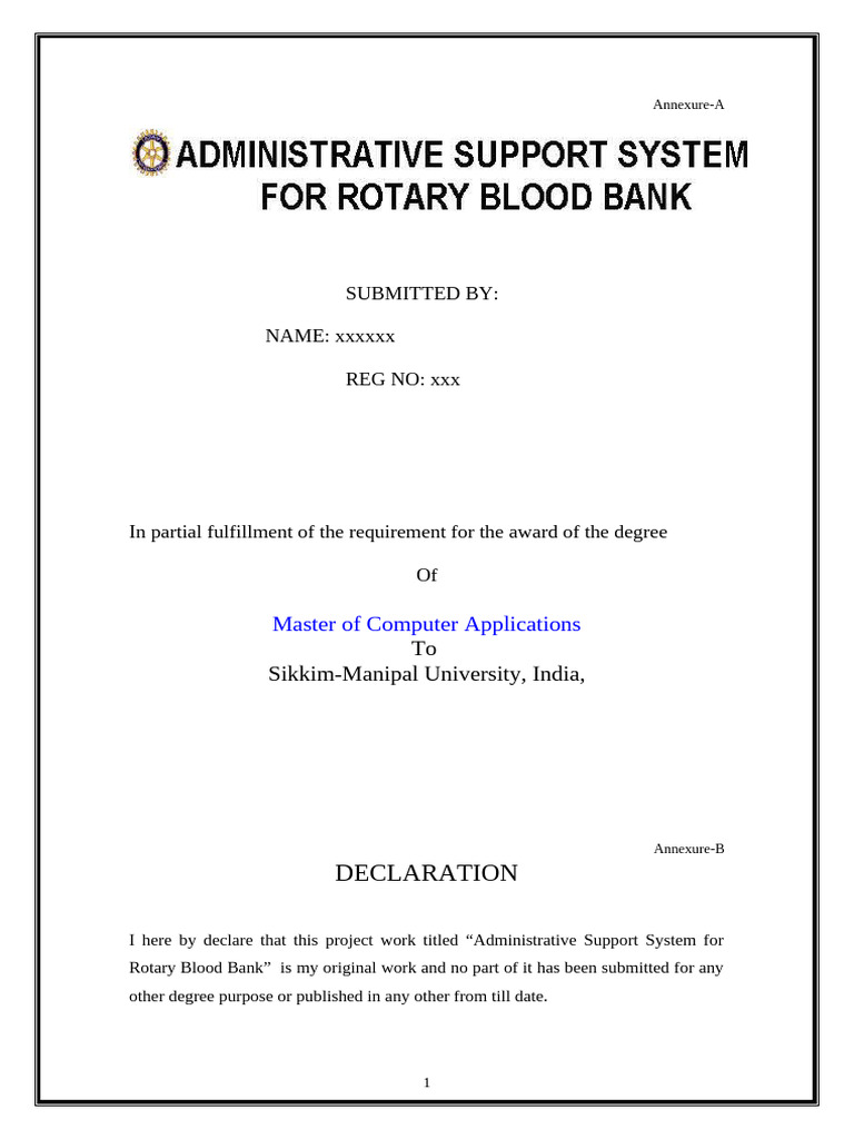 Blood Bank Management SystemwithVB6 | PDF | System | Business