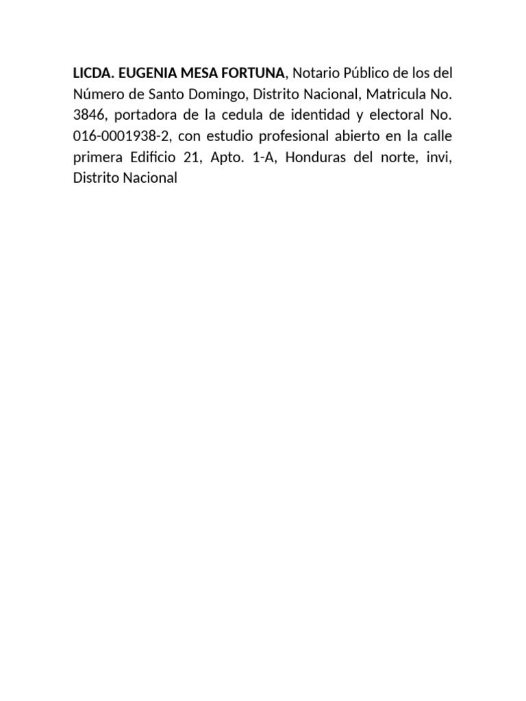 Coletilla Eugenia Mesa Fortuna | PDF
