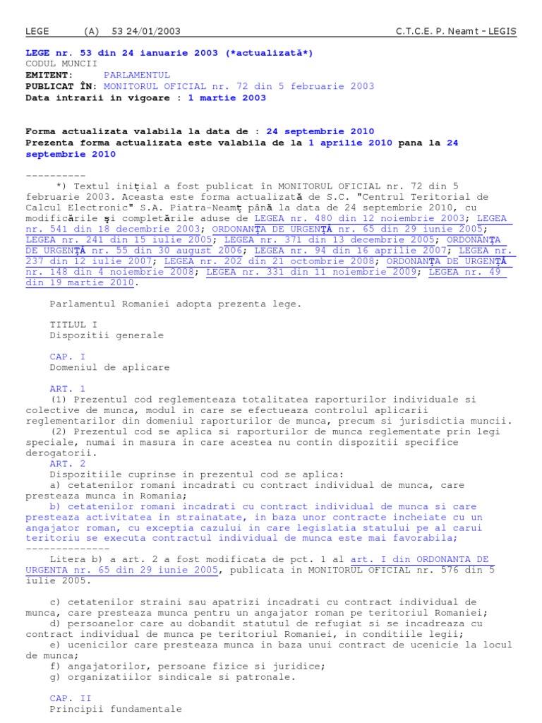 Art 49 Alin 2 Codul Muncii Republicat Ufgz Cetaol Site