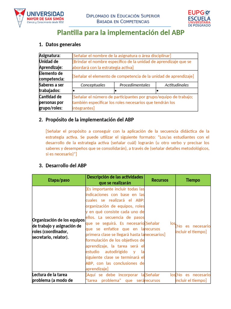 Plantilla ABP | PDF