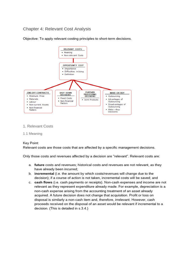 Chapter 4 - Relevant Cost Analysis | PDF
