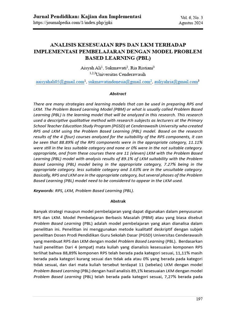 Analisis+Kesesuaian+Rps+Dan+Lkm+Terhadap+Implementasi+Pembelajaran ...