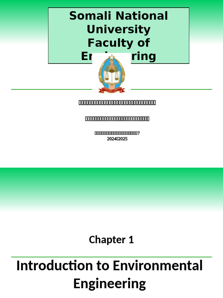 Chapter-1 Introduction To Environmental Engineering | PDF