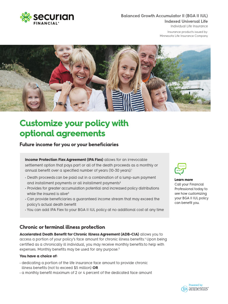 Securian BGA Optional Riders | PDF