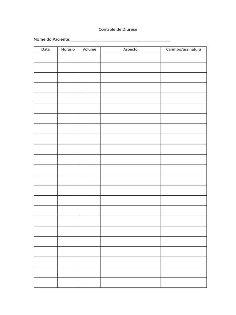 Controle de diurese pdf