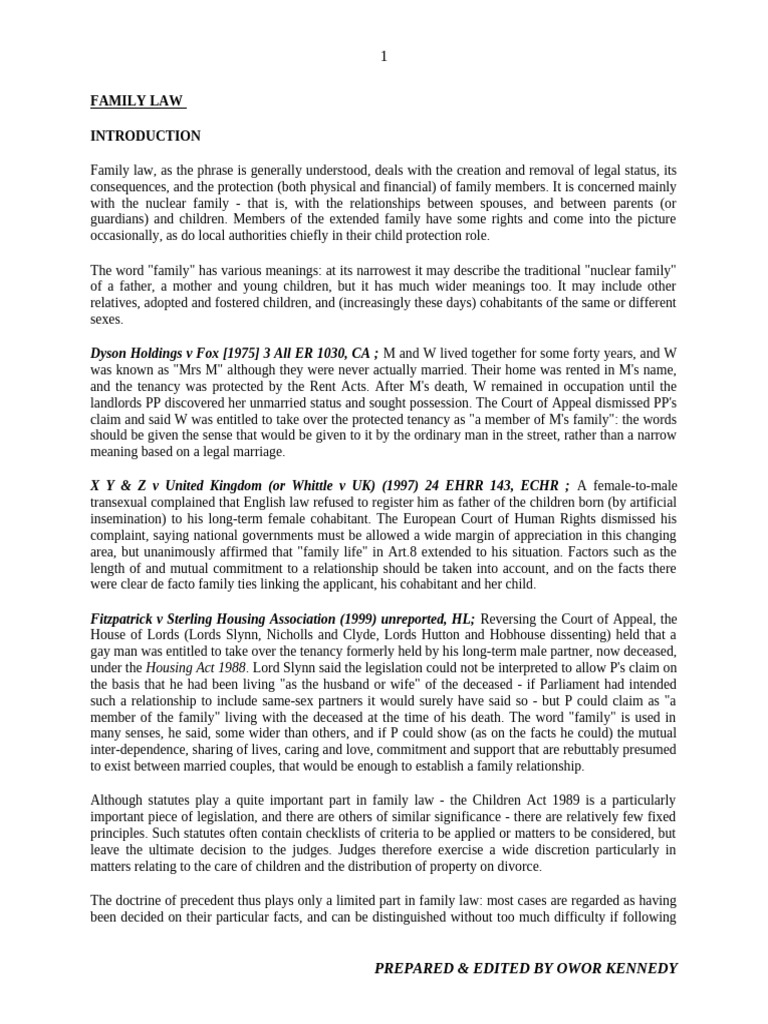 Family Law I Notes | PDF | Annulment | Marriage