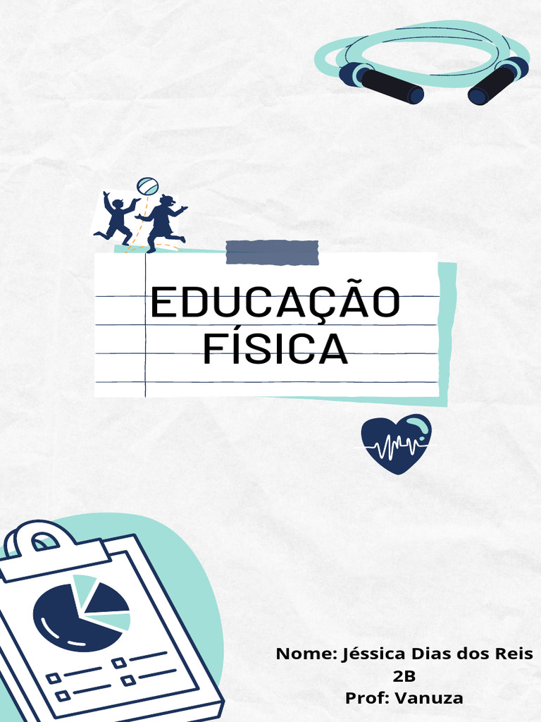 Capa De Livro Educação Física Branco Azul E Preto Pdf