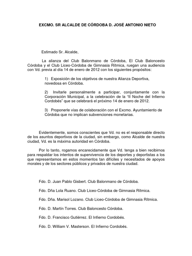 Solicitud Reunion Con Sr Alcalde 14 Dic 2011