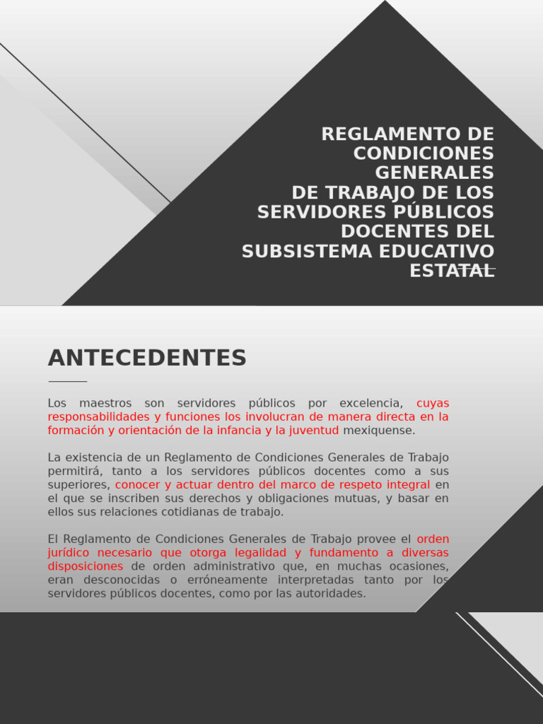 Reglamento de Condiciones Generales | PDF