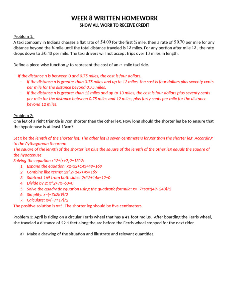 Written HW Week 8 SP 21 | PDF