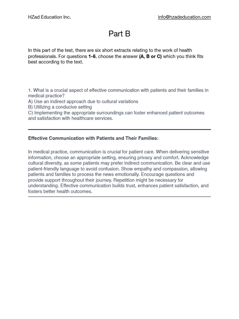 Test+1+OET+Reading+B C | PDF