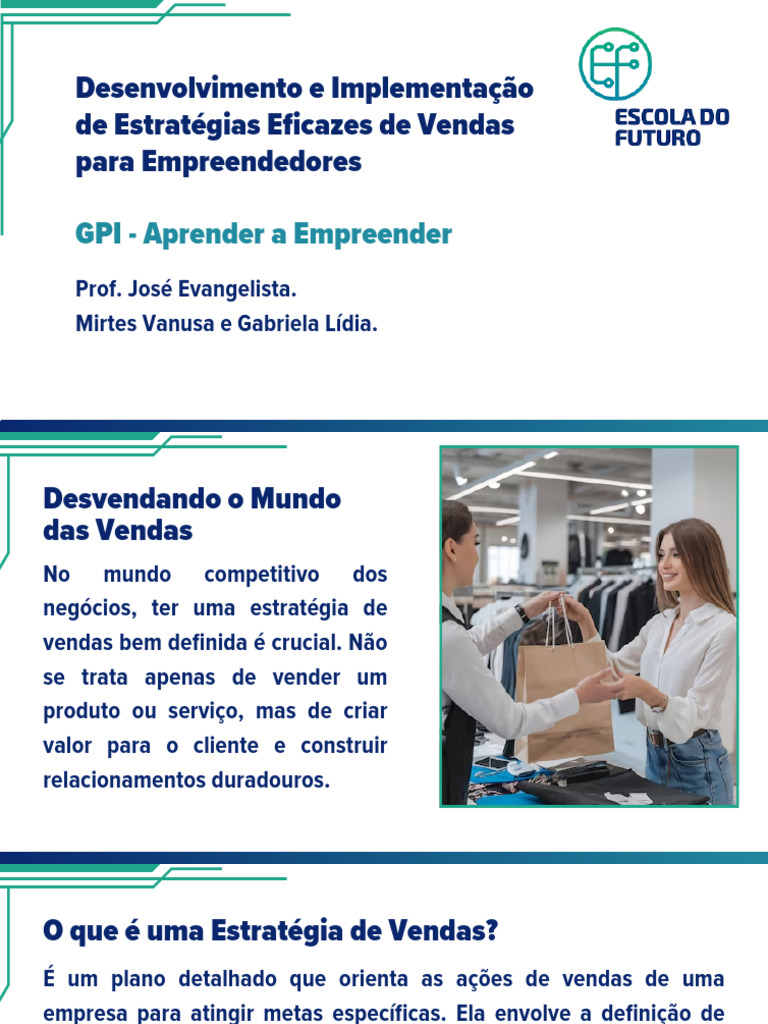 Estratégias Eficazes de Vendas para Empreendedores | PDF | Marketing ...