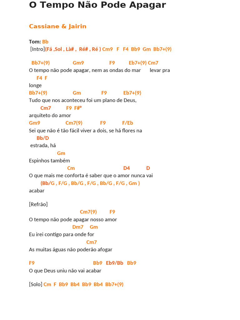 O Tempo Não Pode Apagar | PDF
