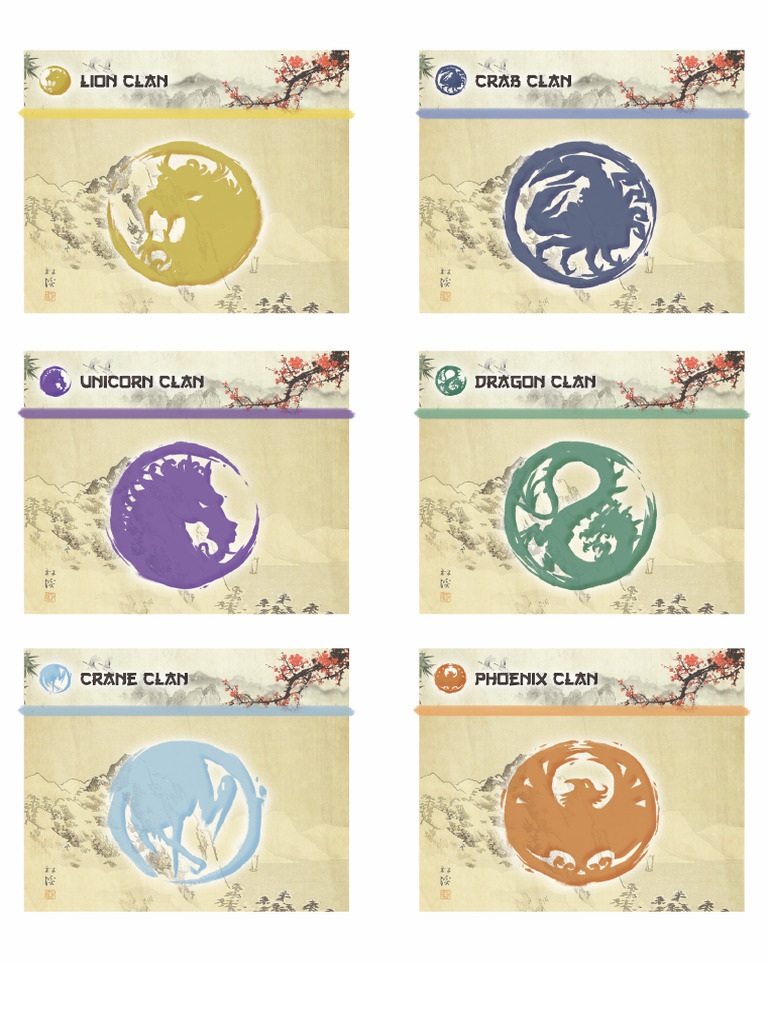 Legend of The Five Rings LCG - Dividers Simple (Custom) | PDF | General ...