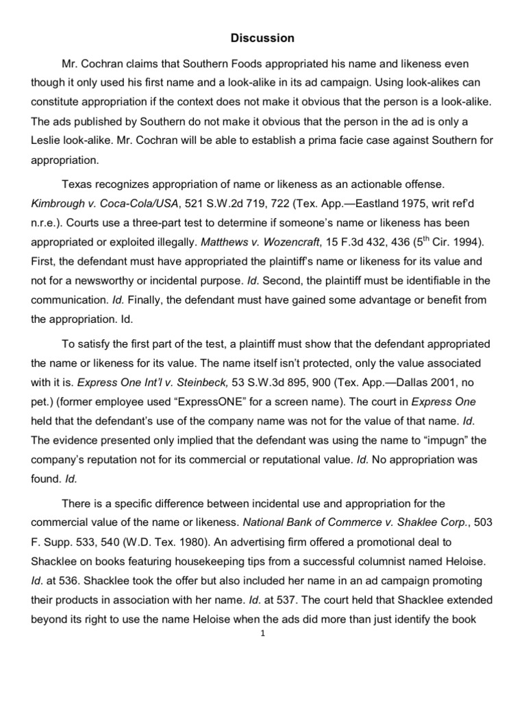 Leslie Memo | PDF | Law
