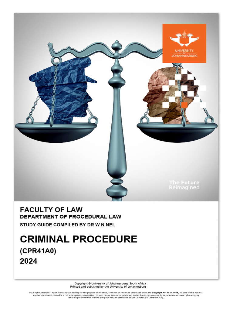 Criminal Procedure (CPR41A0) Study Guide 2024 | PDF