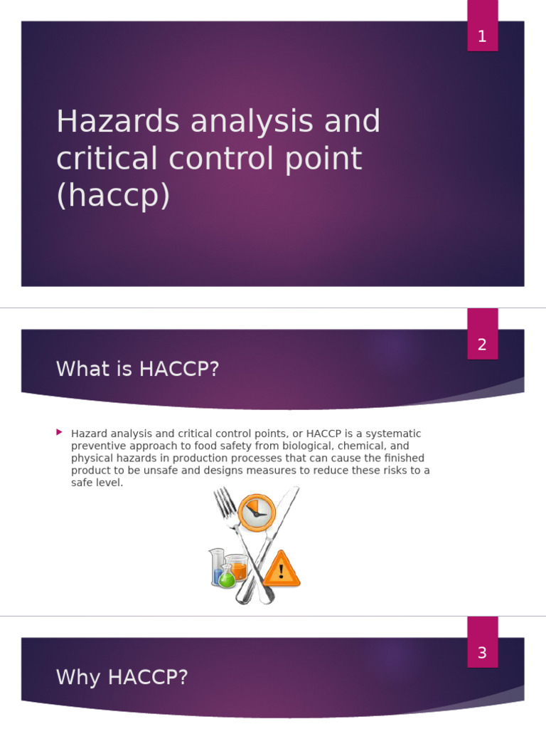 Hazards Analysis and Critical Control Point (Haccp | PDF