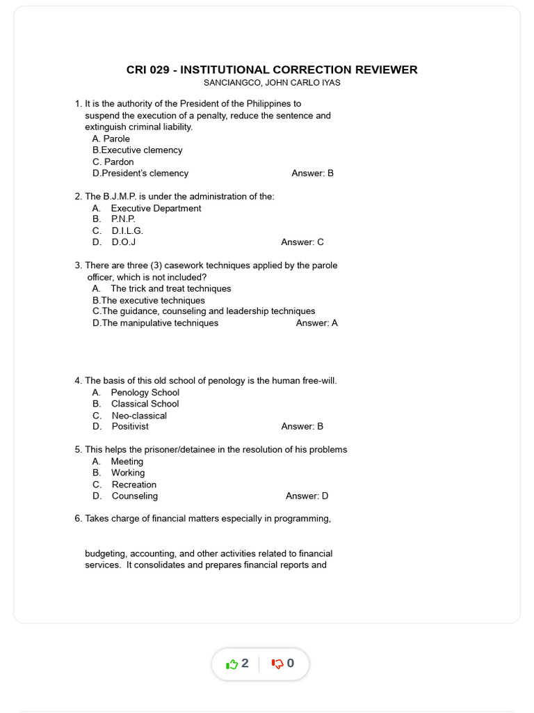 CRI 029 Reviewer | PDF