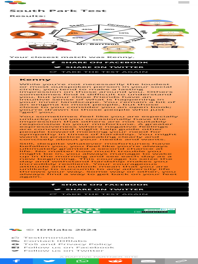 South park test pdf