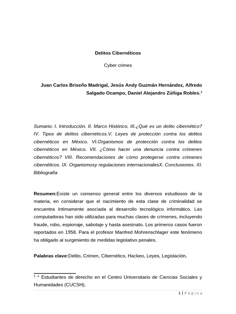 Delitos Cibernéticos en México: Guía Completa | PDF | Cibercrimen ...