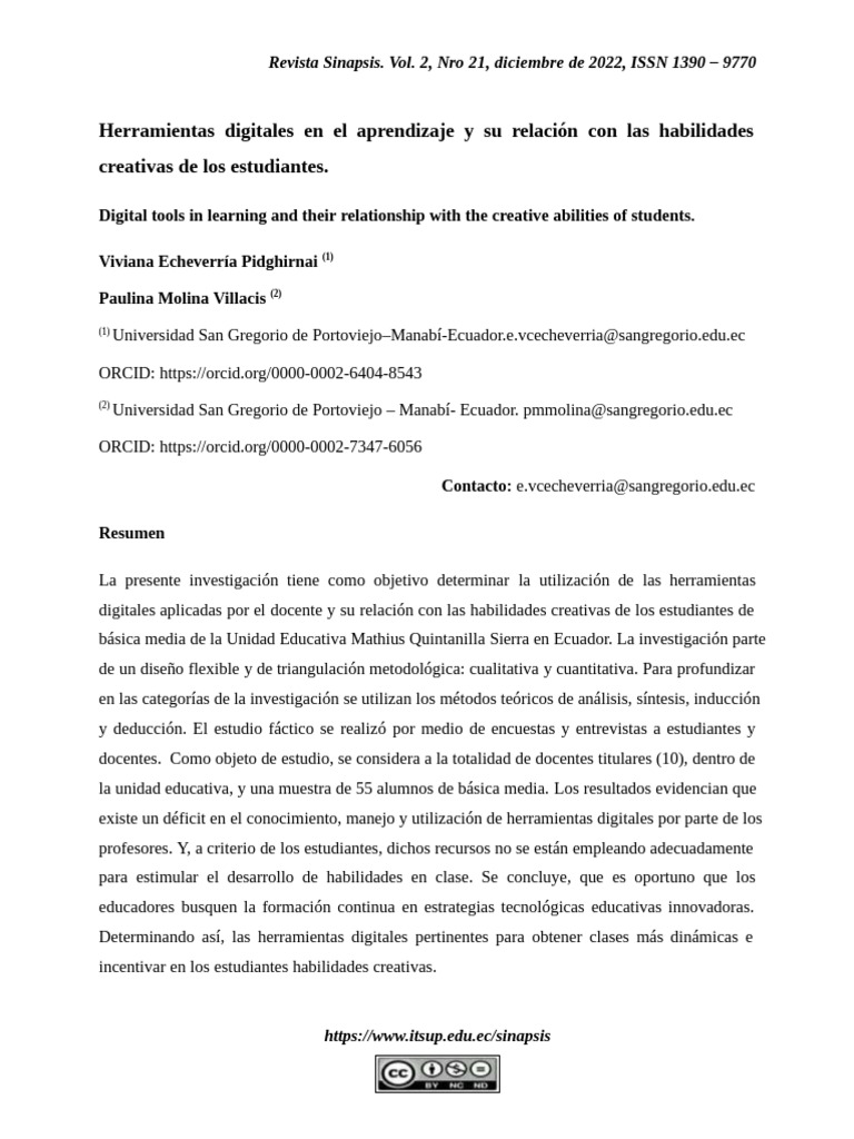 Herramientas Digitales en El Aprendizaje | PDF