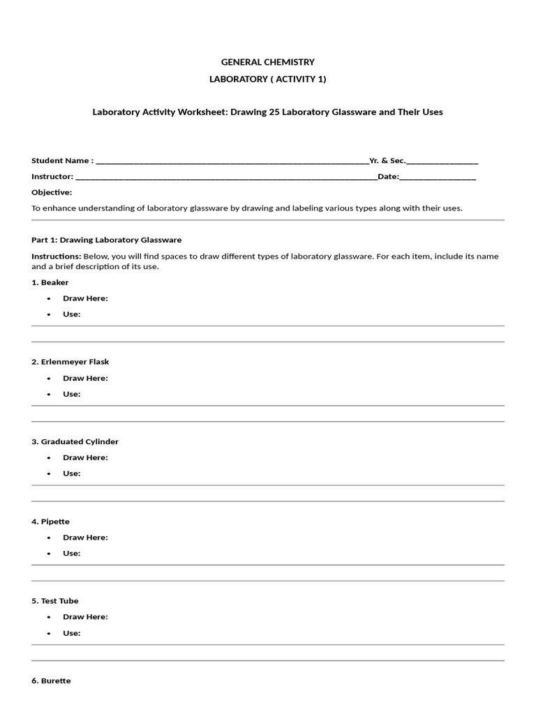 GENERAL CHEMISTRY Laboratory Activity 1 | PDF