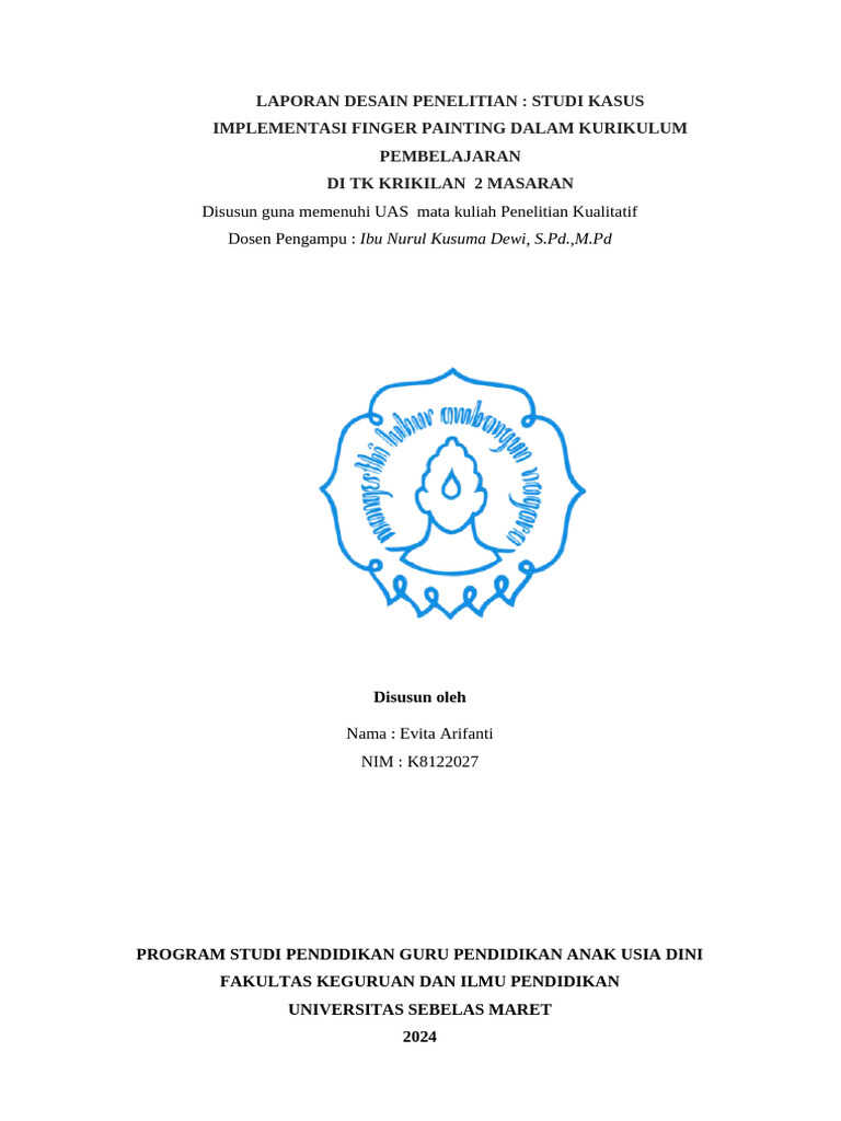 Disusun Guna Memenuhi UAS Mata Kuliah Penelitian Kualitatif Dosen ...