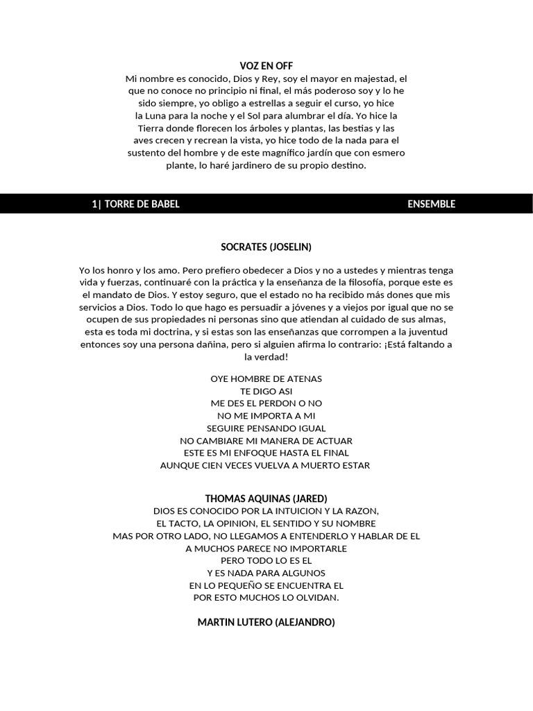 Fragmento Godspell Final | PDF