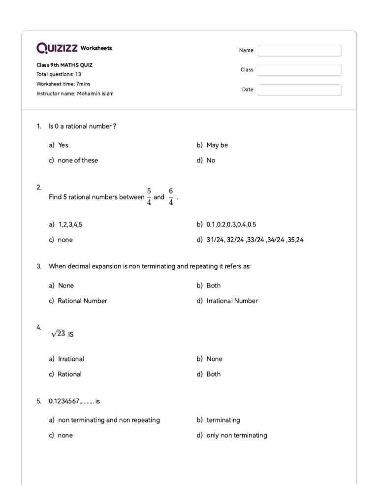 class-9th-maths-quiz-pdf