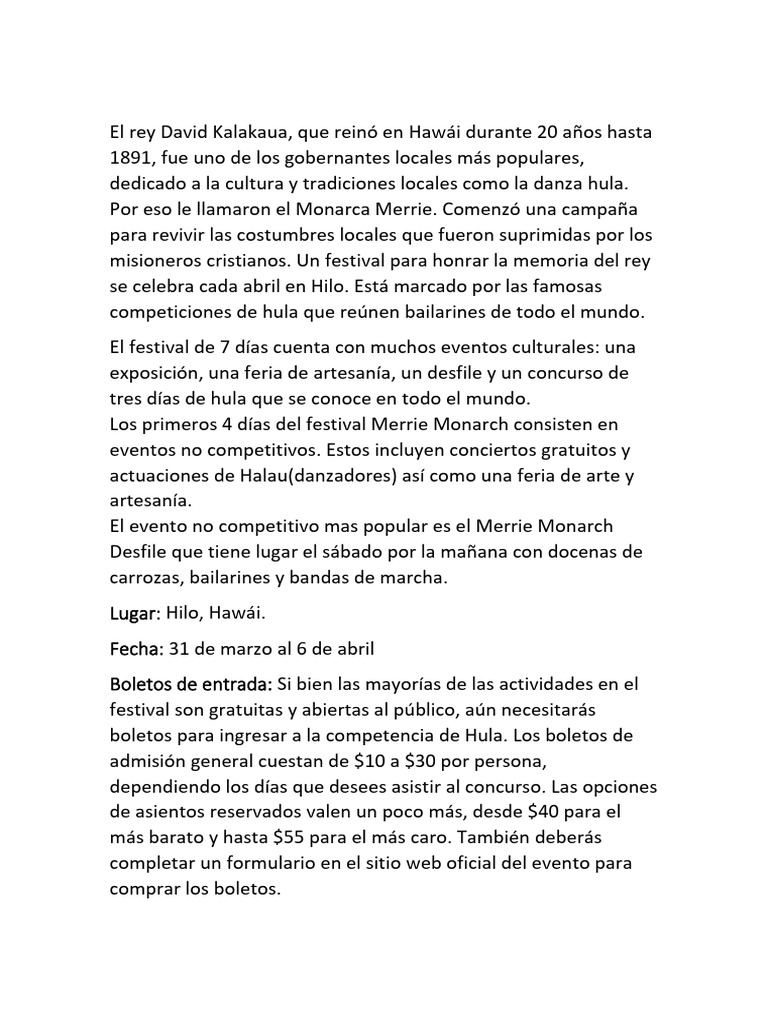 Merrie Monarch Festival PDF