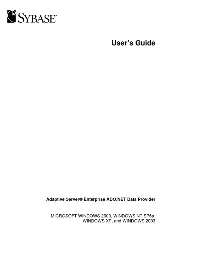 SyBASE ADONET | PDF | Microsoft Visual Studio | World Wide Web