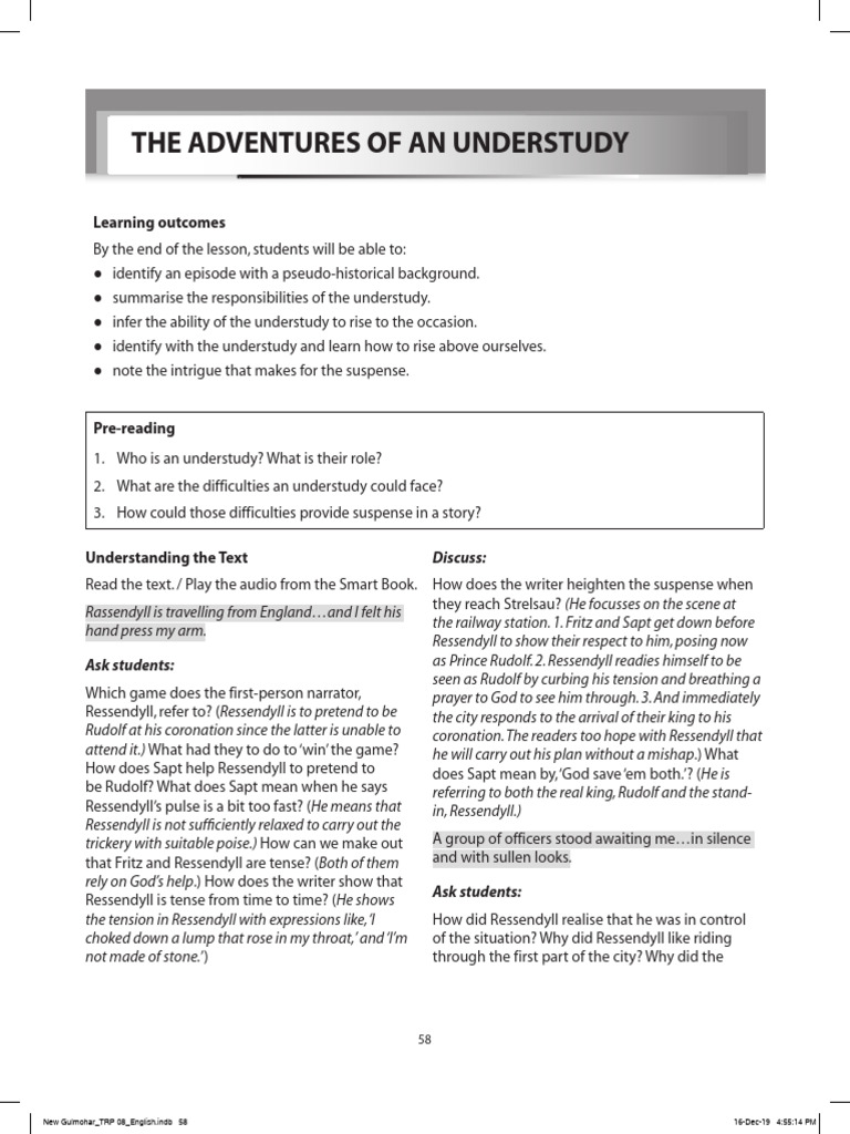 Adventures of Understudy Notes | PDF