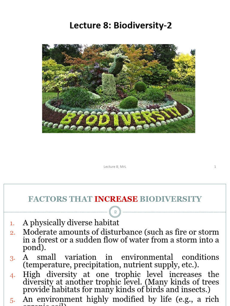 ENV 107 Lecture+8 Biodiversity-2 | PDF