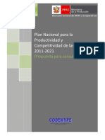 Propuesta Plan Mype 2011 2021