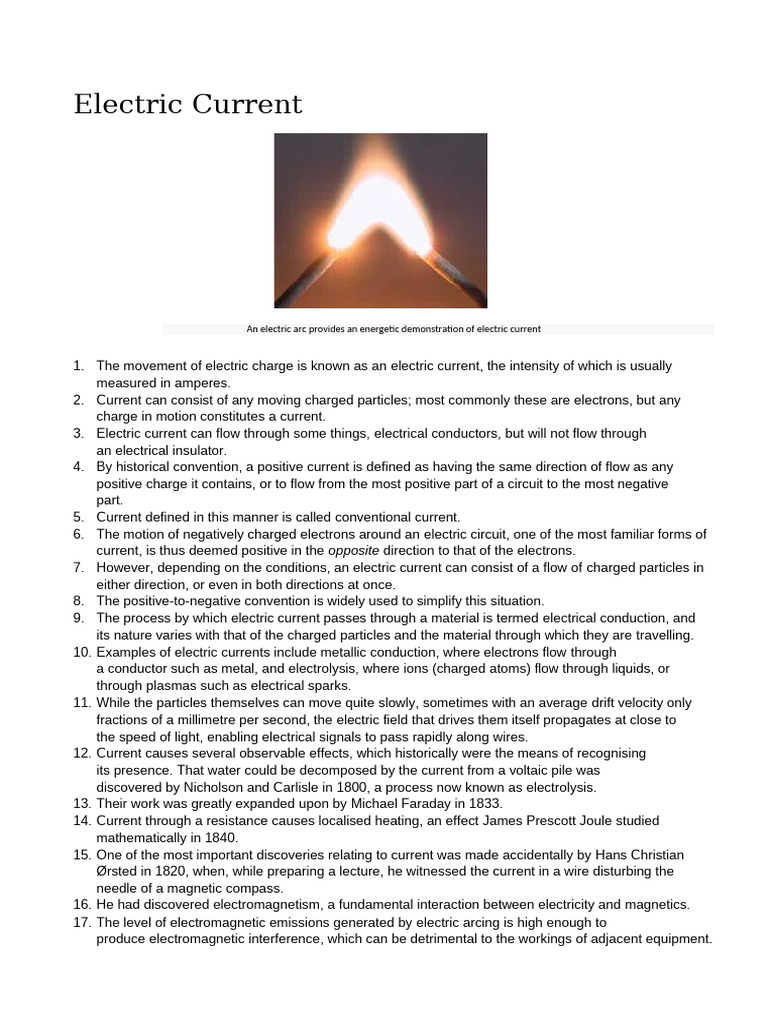 Technical Reading 1 Electric Current | PDF | Electric Current | Electricity