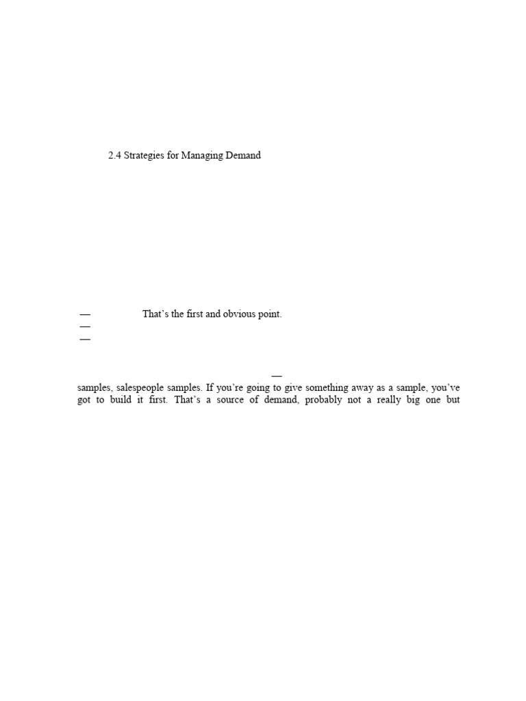 Chapter 2 Demand Management | PDF | Inventory | Career & Growth