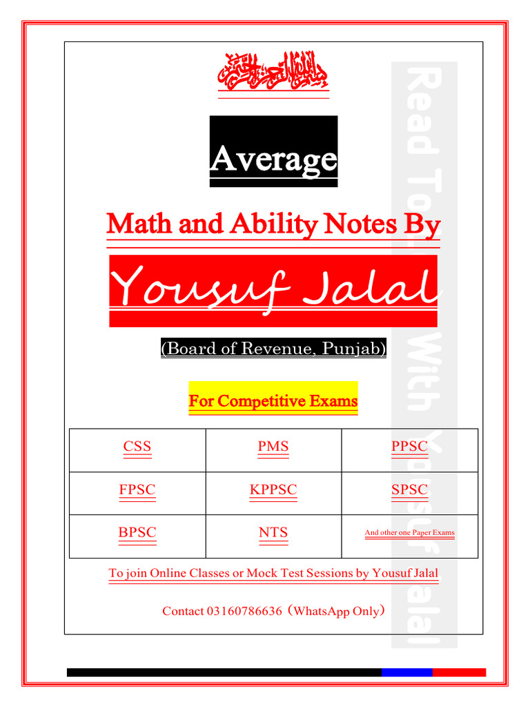 2 Average Notes by Yousuf Jalal | PDF