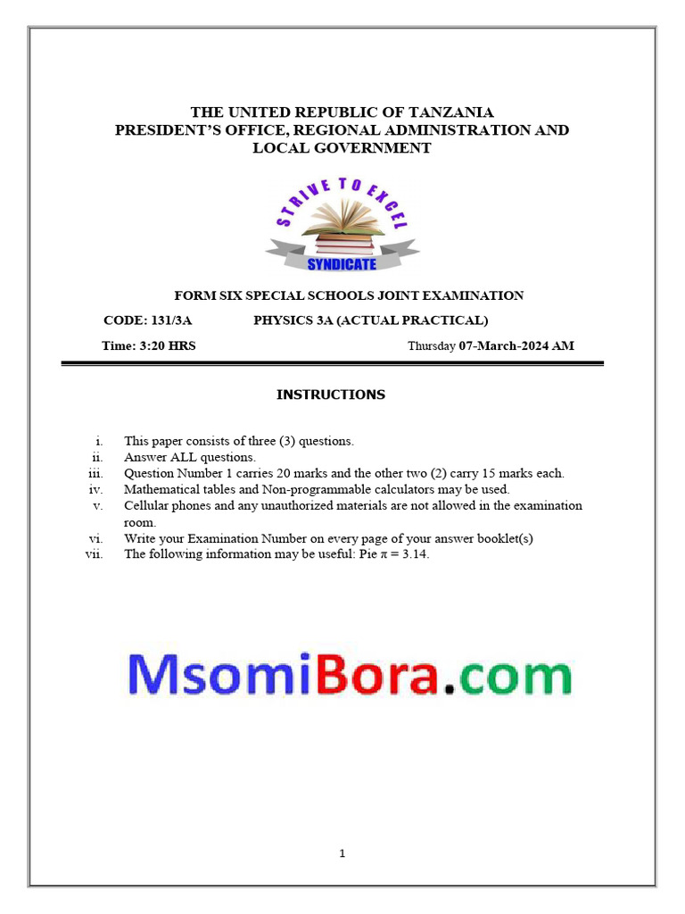 PHYSICS 3A - Exam N Answers | PDF