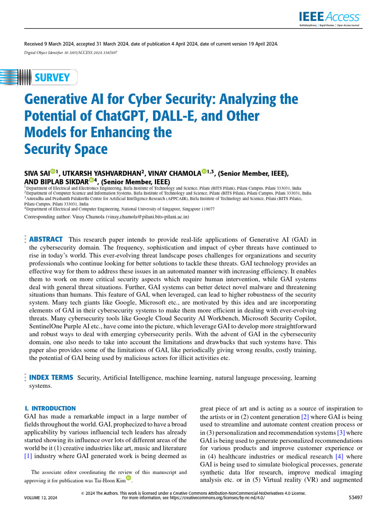 Generative AI For Cyber Security Analyzing The Potential of ChatGPT ...