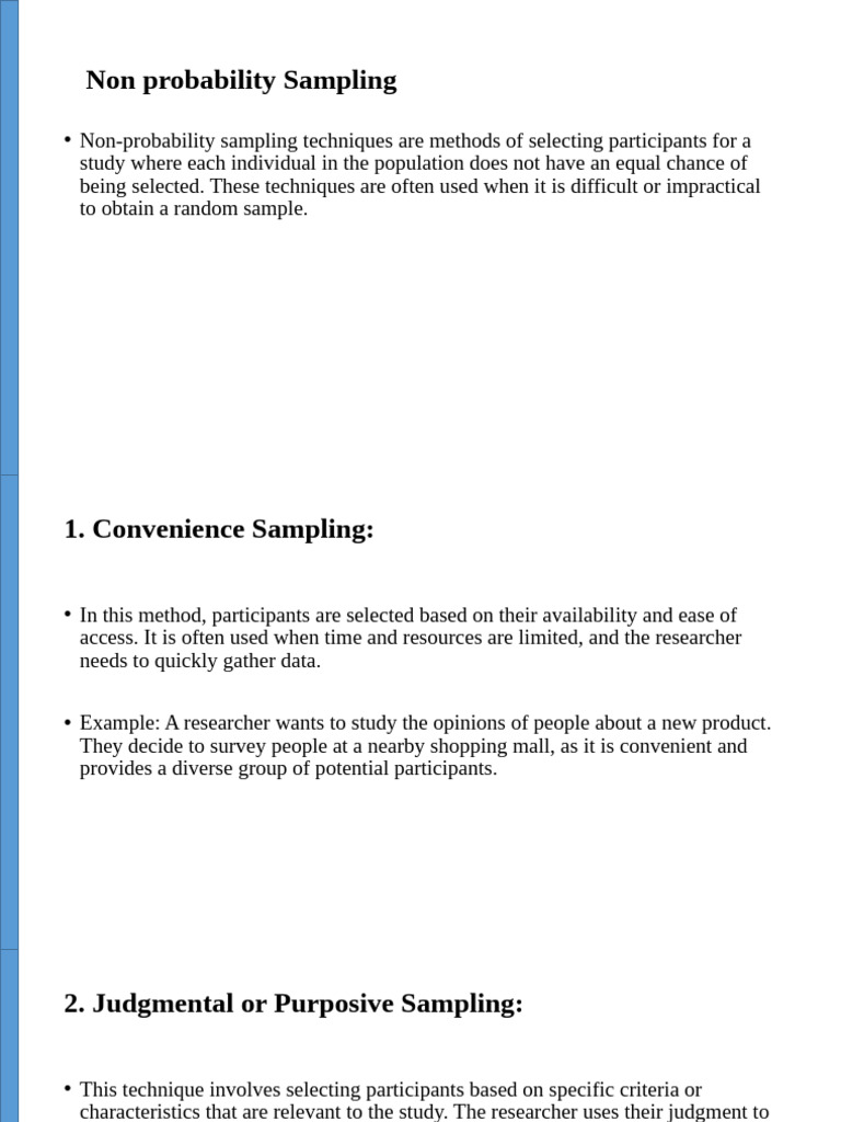 Non Probability Sampling | PDF
